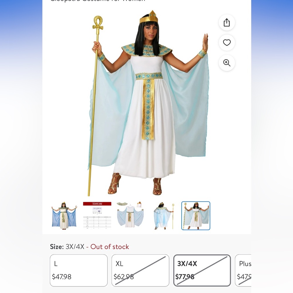 Used Cleopatra haloween women customer